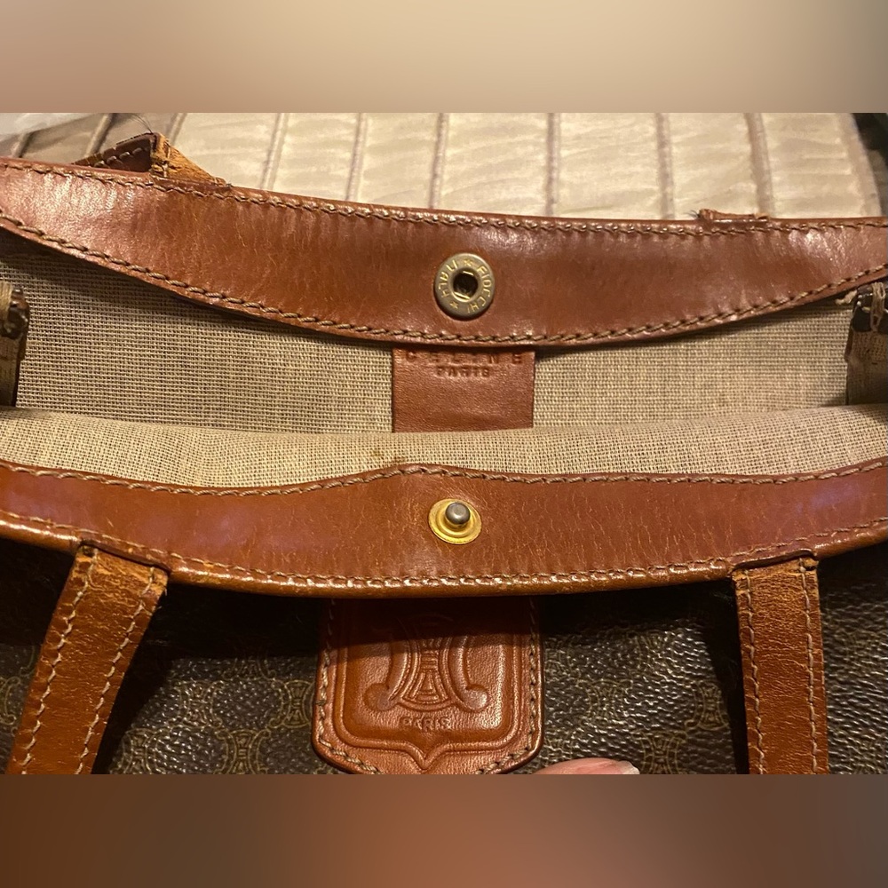Celine - VINTAGE - GUC - Macadam Brown Patterned Tote - Picture 10 of 16